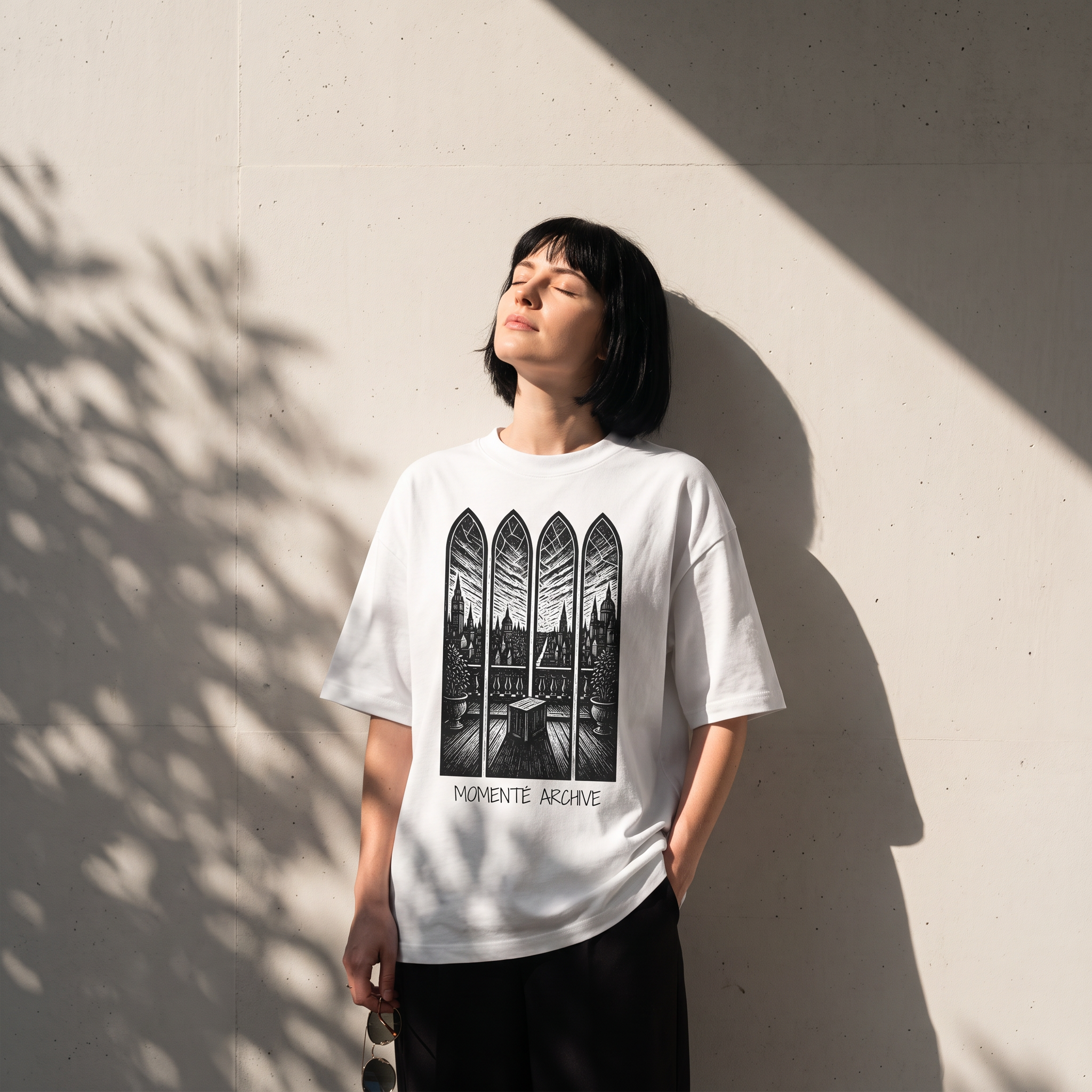 The Burden of Dreams: The Weight of Becoming | White Oversized Boxy T-Shirt