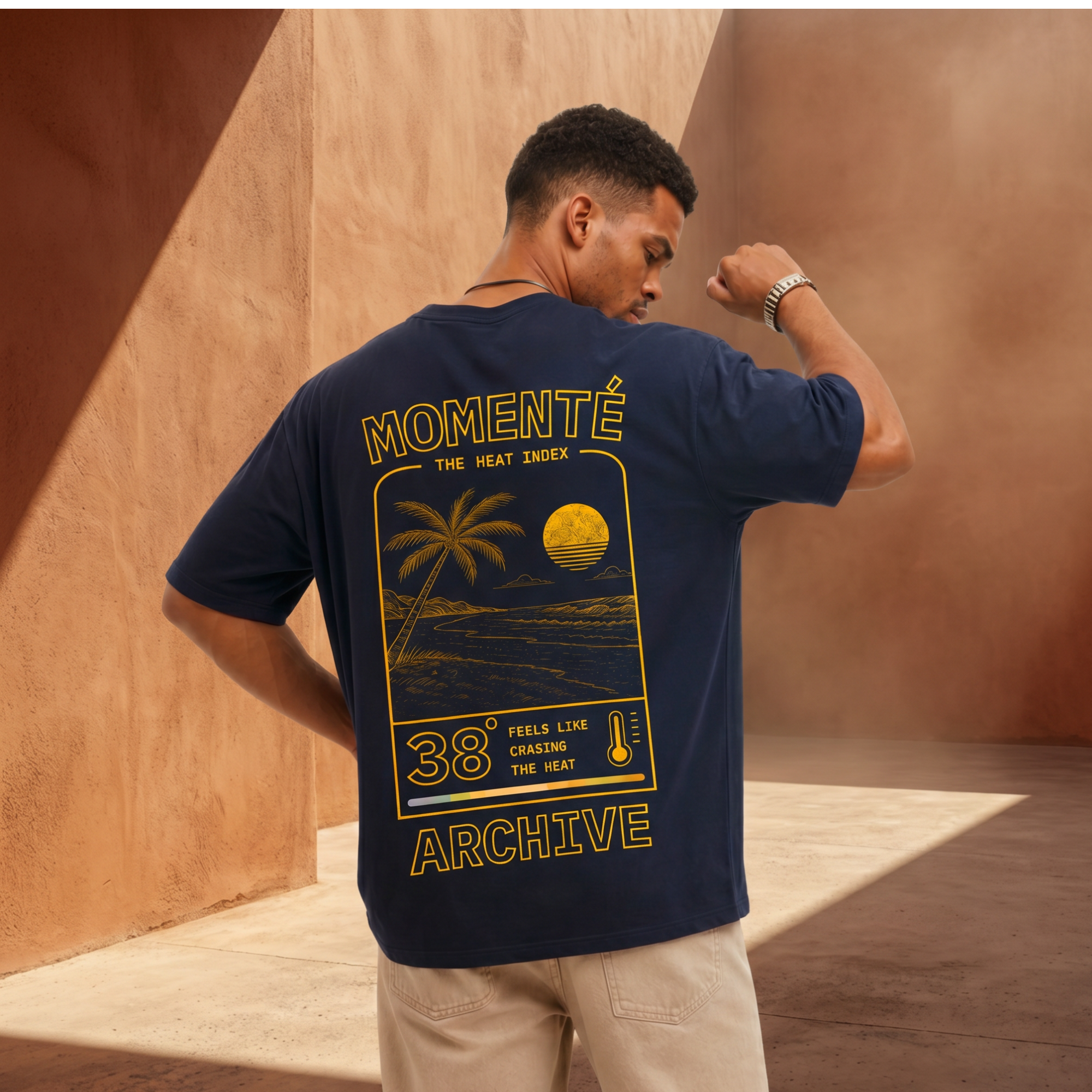 38° Collection: French Navy Unisex Oversized Lightweight T-Shirt