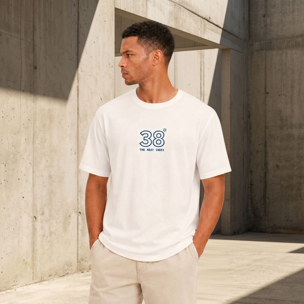 38° Collection: White Unisex Oversized Lightweight T-Shirt