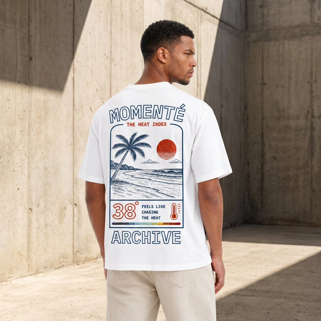 38° Collection: White Unisex Oversized Lightweight T-Shirt