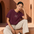 38° Collection: Deep Plum Women Oversized Lightweight T-Shirt