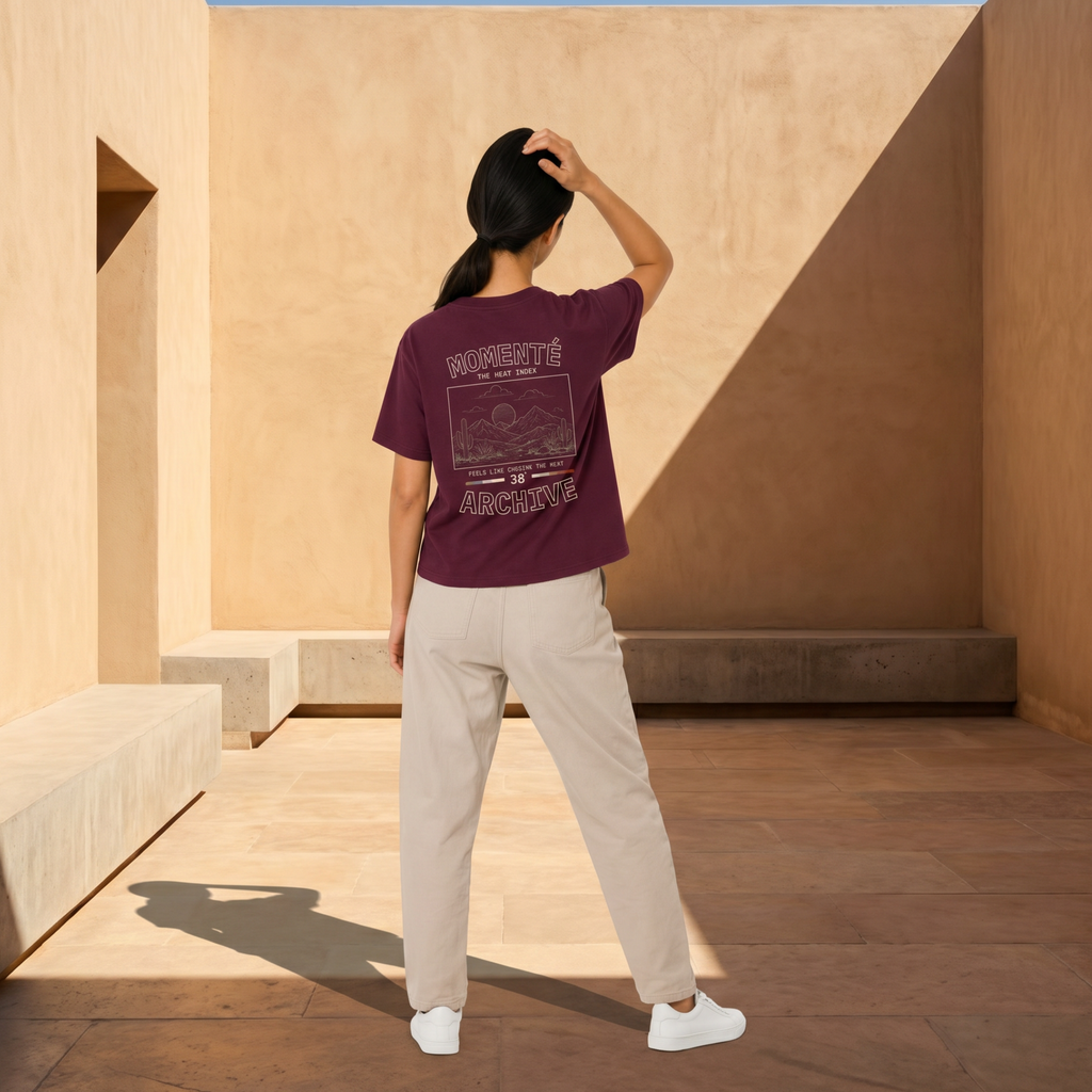 38° Collection: Deep Plum Women Oversized Lightweight T-Shirt