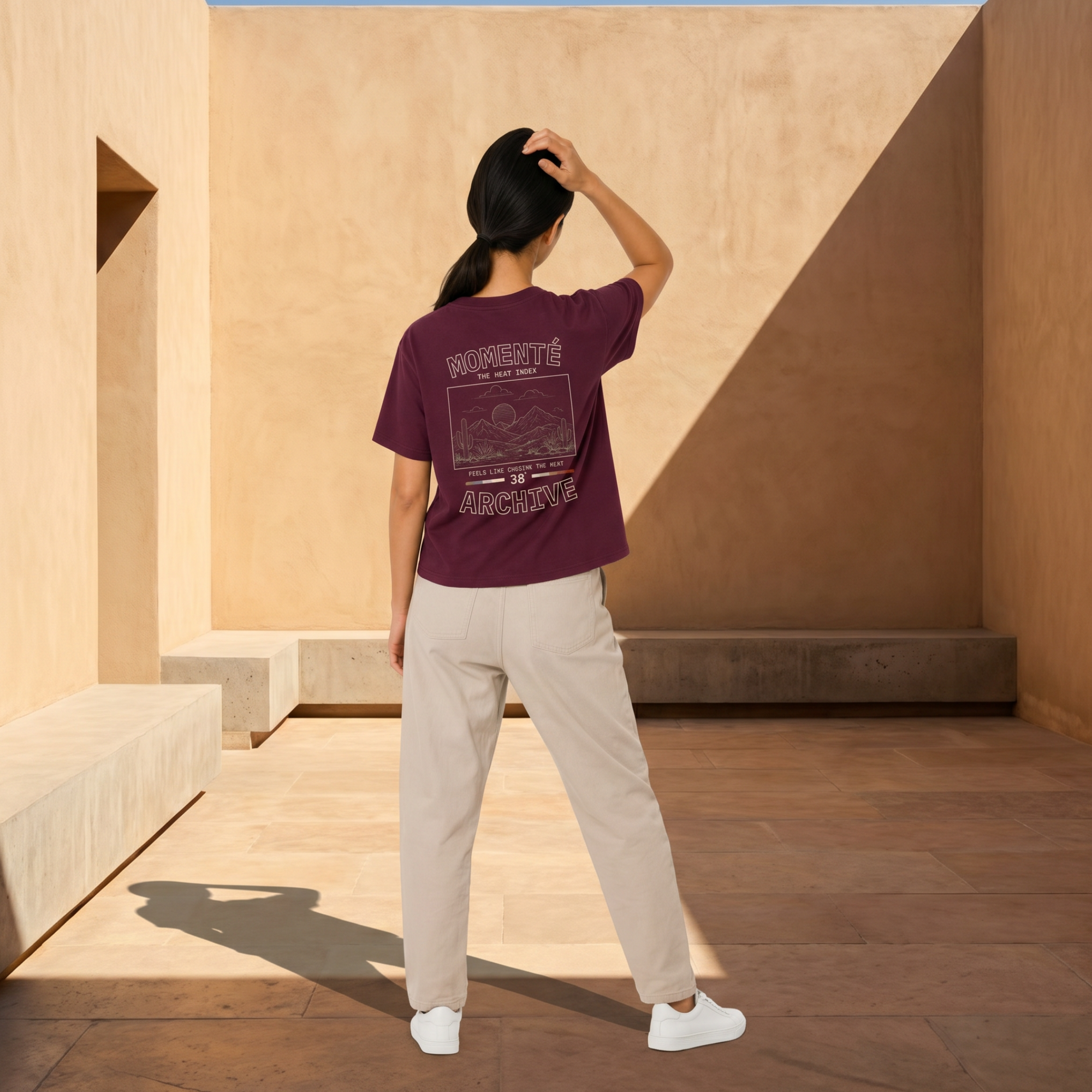 38° Collection: Deep Plum Women Oversized Lightweight T-Shirt
