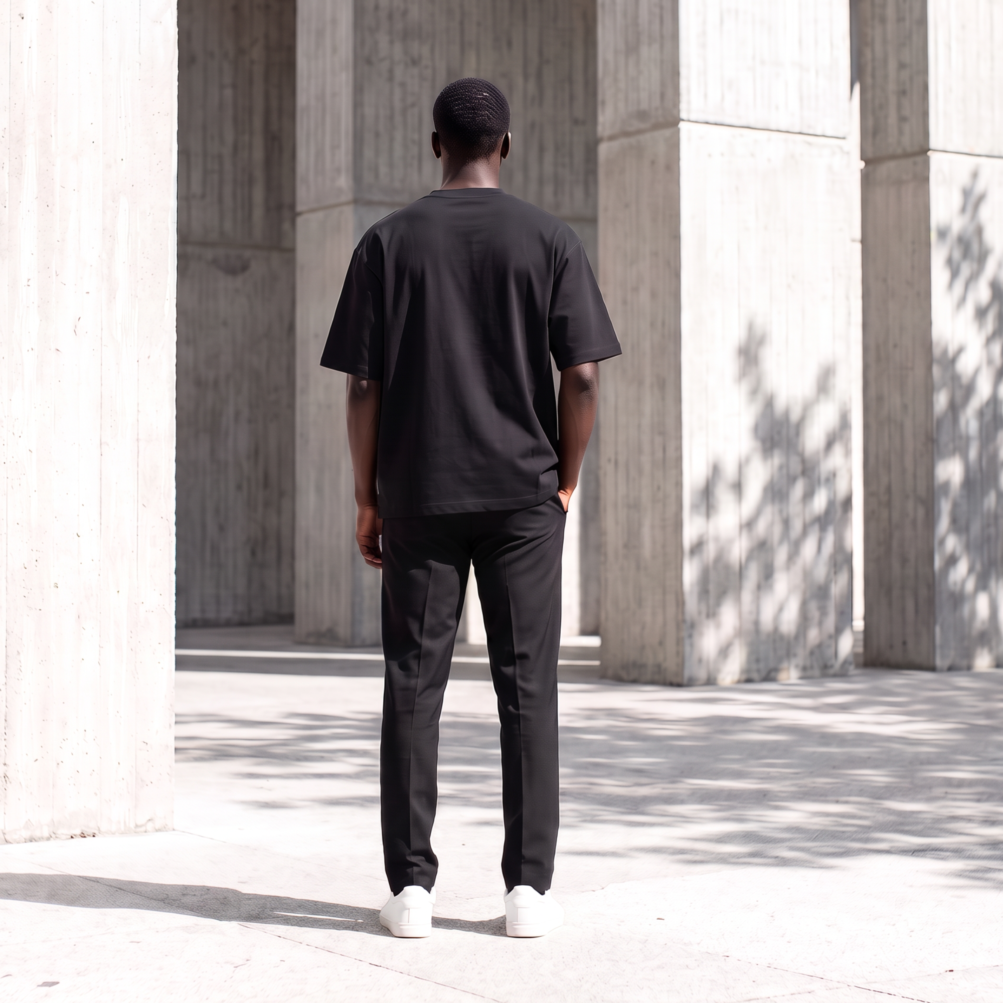 The Burden of Dreams: The Courage to Begin | Black Oversized Boxy T-Shirt