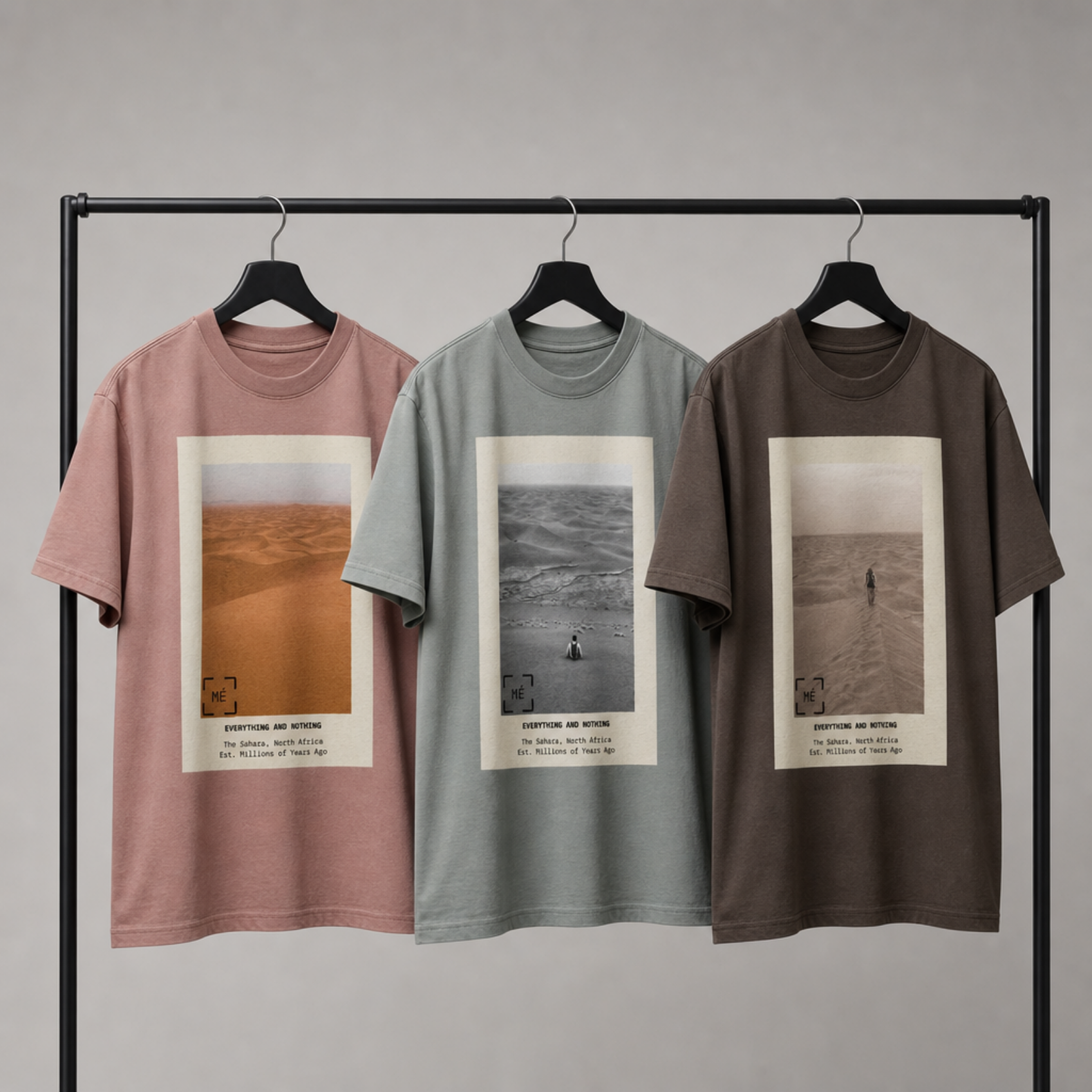 The Sahara Collection: Faded Brown Unisex Oversized Heavyweight T-Shirt