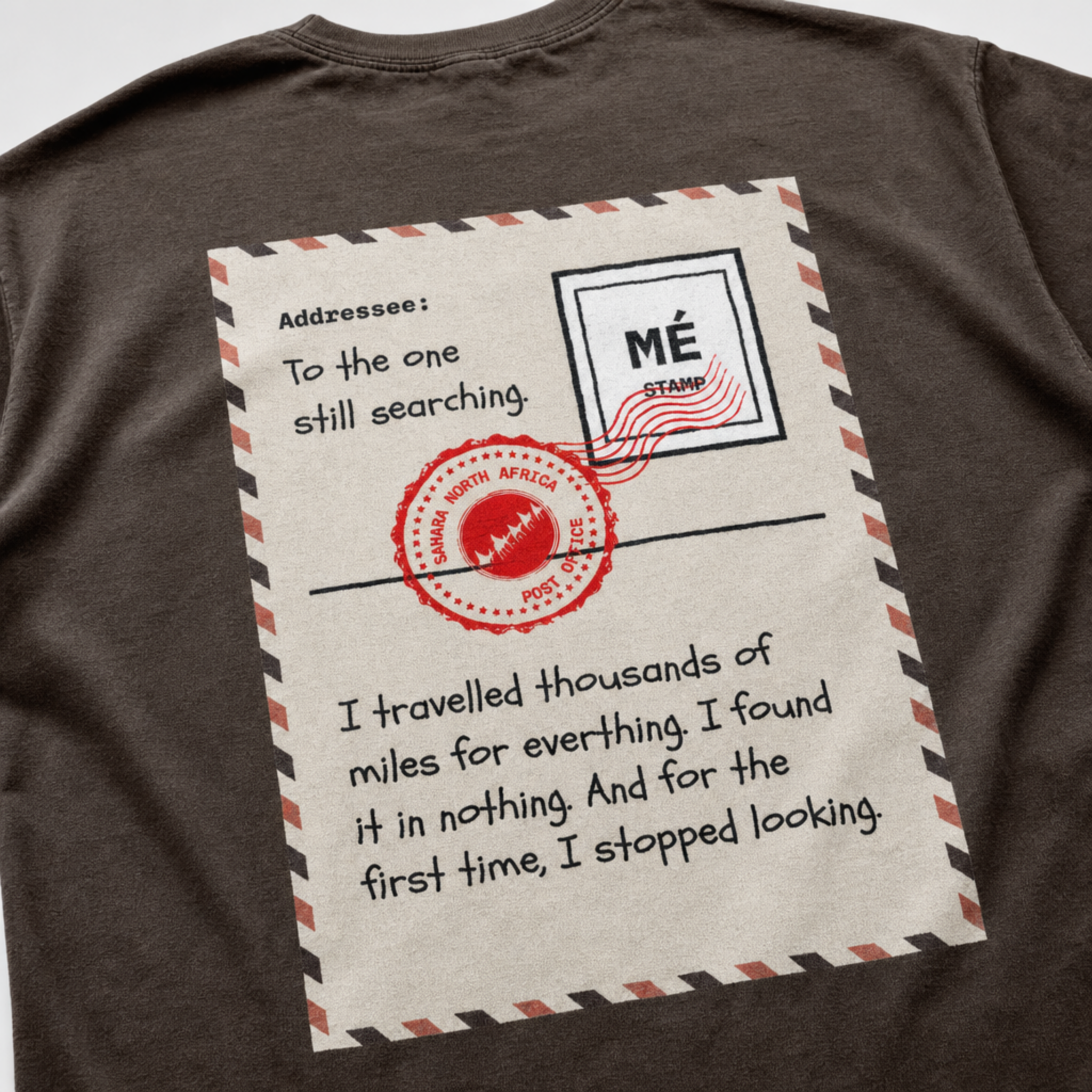 The Sahara Collection: Faded Brown Unisex Oversized Heavyweight T-Shirt